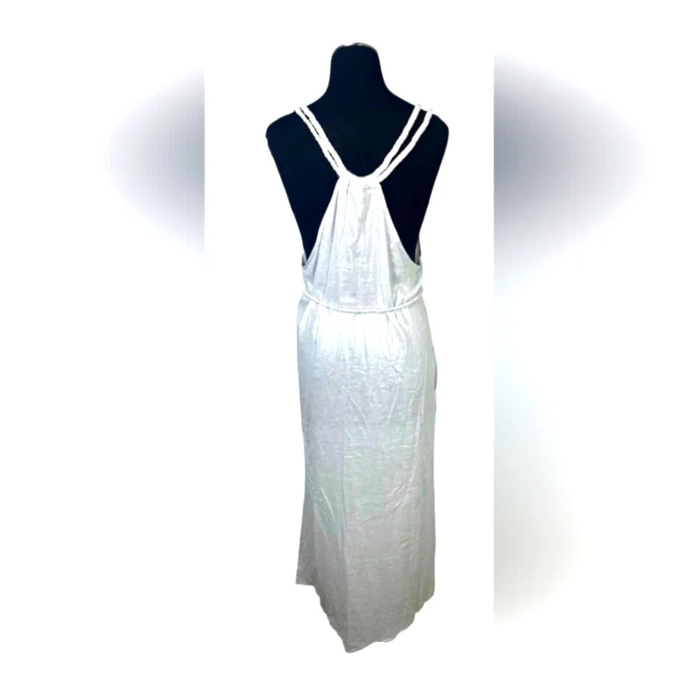 Tahari White Metallica Rope Straps Maxi Swim Cover-up (Nwt) - Picture 4 of 4
